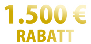 1500 Euro Rabatt