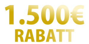 1500 Euro Rabatt